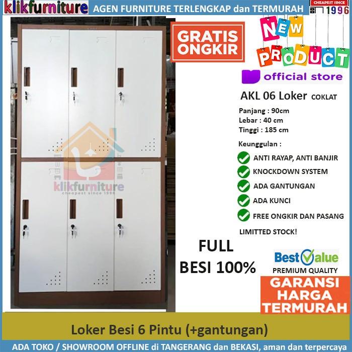 

Cabinet | Lemari Loker Locker Cabinet 6 Pintu Full Besi Akl 06