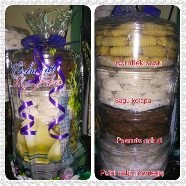 

Paket kue lebaran isi 4 toples