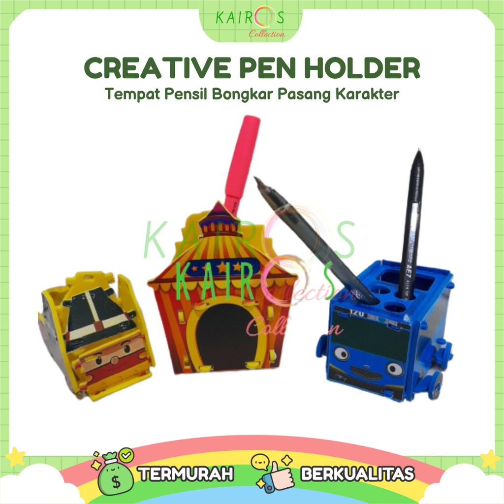 Tempat Pensil Bongkar Pasang Karakter Creative Pen Holder