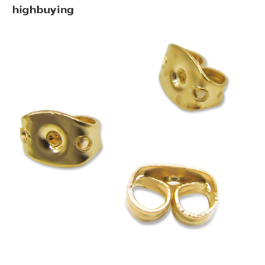 Hbid 10PCS Stopper Anting Tusuk Bahan Metal