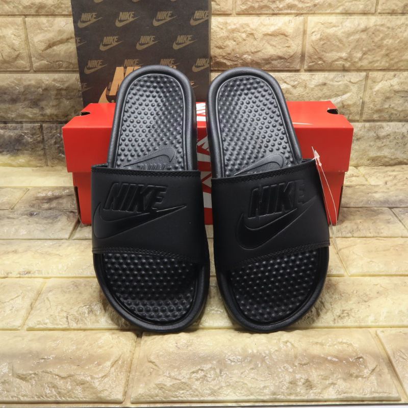 Sandal Nike Benaasi Slop/Slide Black Distro Termurah/sandal slop terlaris.-5