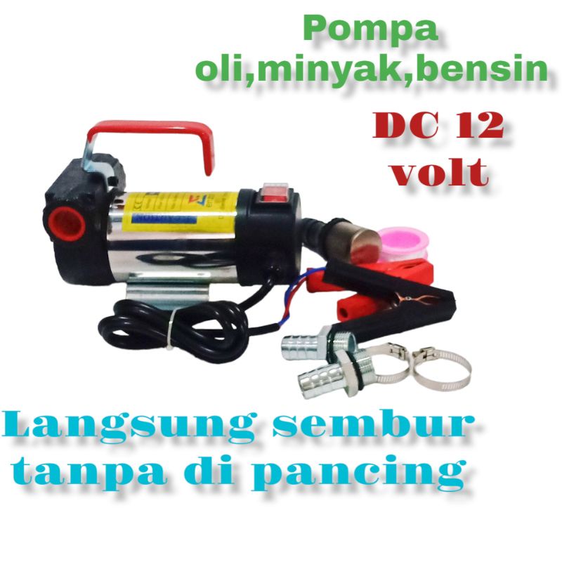 DC 12 volt-diesel transfer pump 12 volt-pompa oli minyak goreng bensin solar-pertamini aki pompa cai