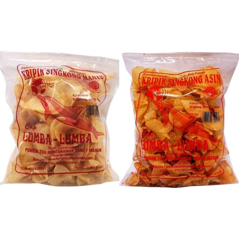 

Lumba lumba keripik singkong asin manis khas malang