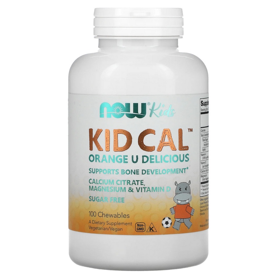 NOW FOODS Kid Cal 100 Chewables Vitamin D Magnesium Vitamin Anak