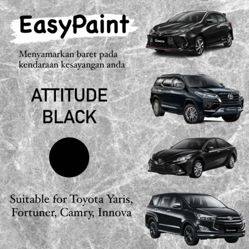 Cat Oles Penghilang Baret Mobil Attitude Black 218 - Toyota Yaris, Fortuner, Innova