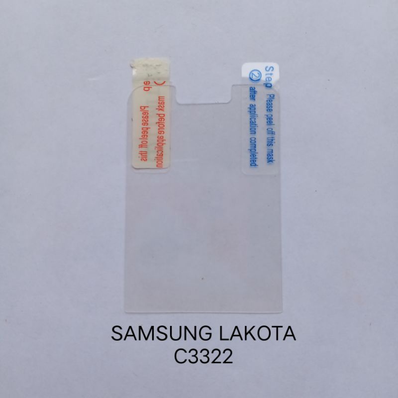 Anti gores Samsung galaxy Lakota C3322 . Champ Neo Duos C3262 anti bening anti glare screen guard screen protector pelindung layar