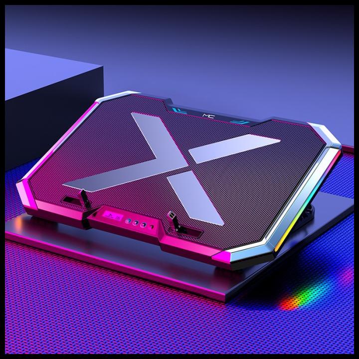 Cooling Pad Laptop Gaming Rgb Led Light 6 Fan Asus Rog Alienware Omen
