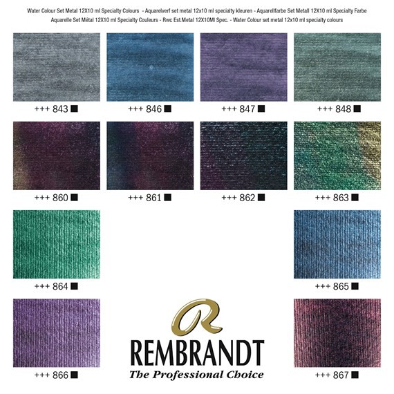 

REMBRANDT WATERCOLOUR artist grade tube 10ml (special color/metallic color series)
