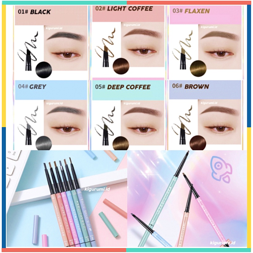 LAMEILA 1 SET 6 PCS Alis Eyebrow Double Heads Geometry Colors Eyebrows LA145 785