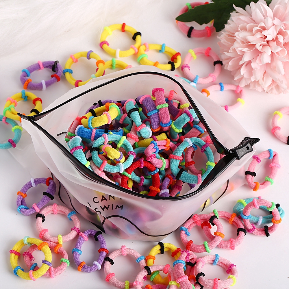 Accessories Lovely Child Candy Colors Fluorescent Color Hair Ring Hair Rope  Small Rubber Band