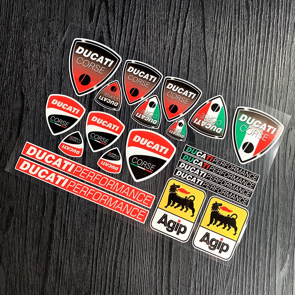 1 PC Ducati Reflektif Motocross Stiker Bendera Italia Logo Stiker untuk Ducati Multistrada Kinerja 821 620