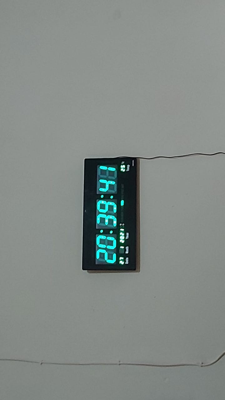 Jam Dinding Digital Led Meja Led Clock 4622 Hijau