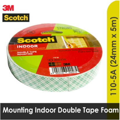 Double Tape Scotch Mounting 3M 110-5A 24mmx5mtr