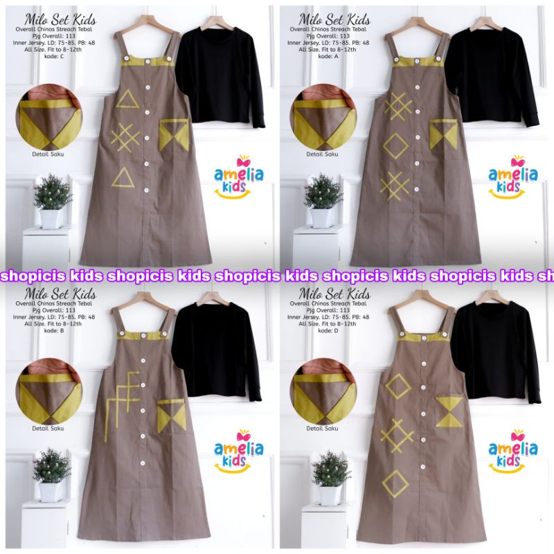 Milo Set Kids Amelia Kids Baju Setelan Anak Cewek 12 Tahun Pakaian Anak Solo Shopicis Kids