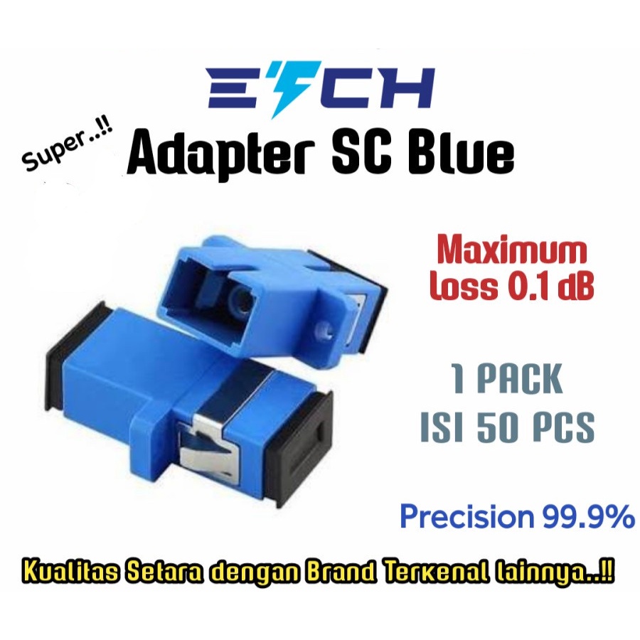 Jual Barrel Fiber Optic / Adapter Fiber Optic ETCH SCUPC Isi 50 pcs