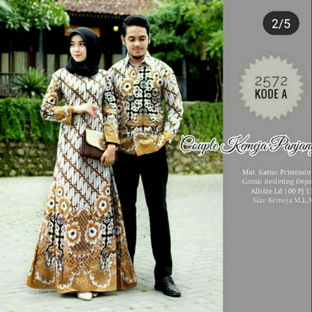 Maura Couple - Sania Ruffle Batik Couple Batik ori Ndoro jowi DNT Garansi Termurah Shopee