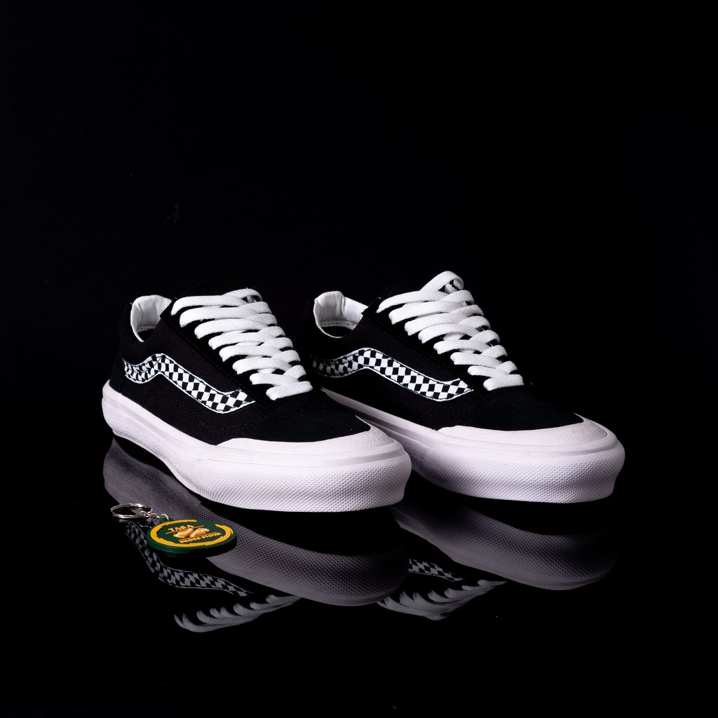 Sepatu Sneakers Oldskool DX Style Black White Sepatu Old Skool Pria Wanita