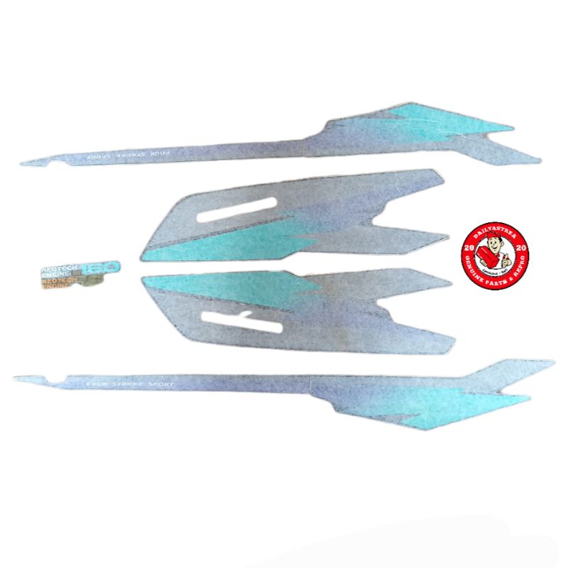 Sicker Stiker Stripe Striping Body Honda GL Max Pro Neotech 1600 1996 1997 Silver Biru Violet NOS