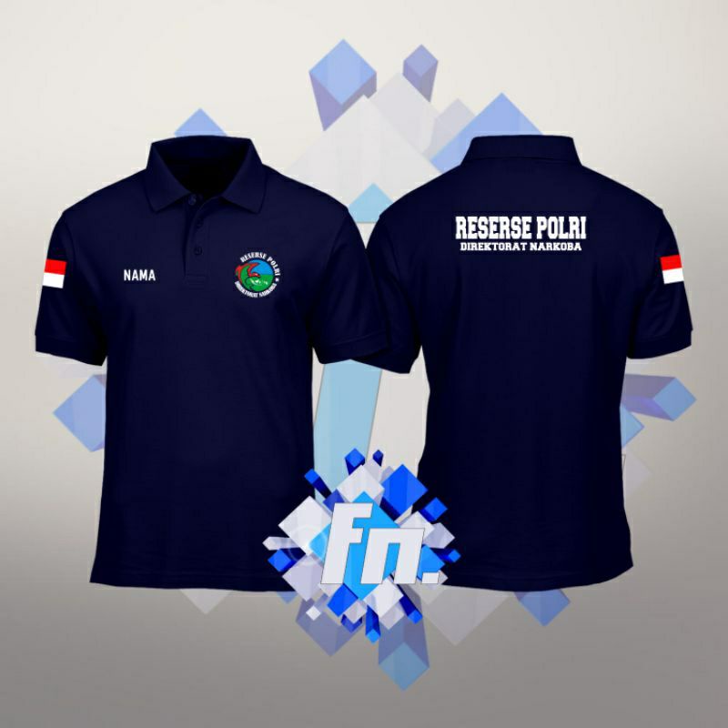 KAOS POLO SHIRT POLISI RESERSE POLRI DIREKTORAT NARKOBA RESKRIMSUS
