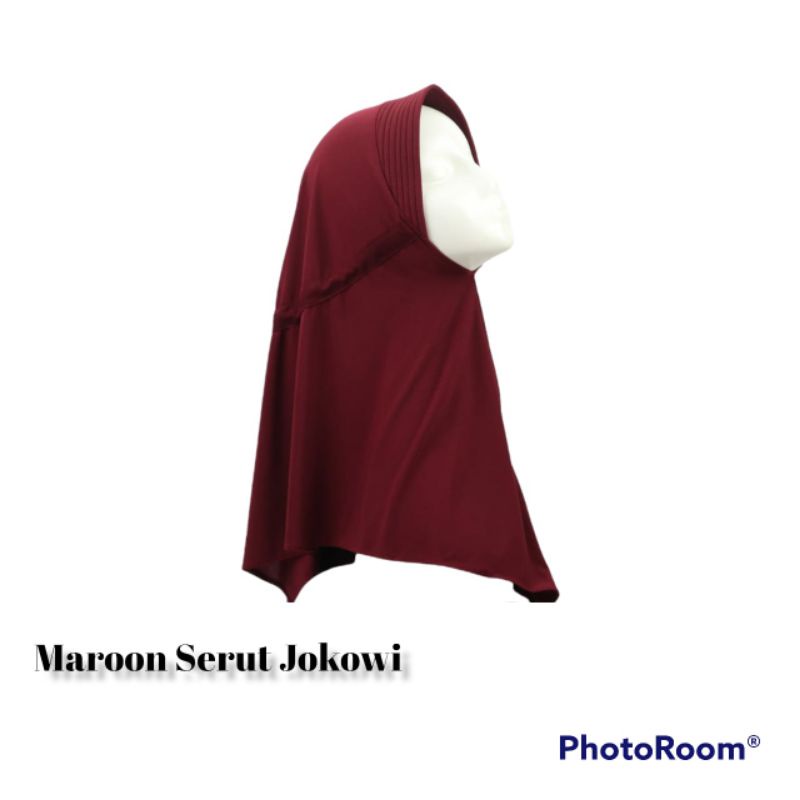 Jilbab Serut Hijab Jokowi Adabia Polos Daily Hijab Licra Idola-Maroon Serut