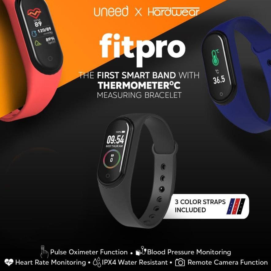 Hardwear Fitpro Smartband With Thermometer Pengukur Suhu Tubuh