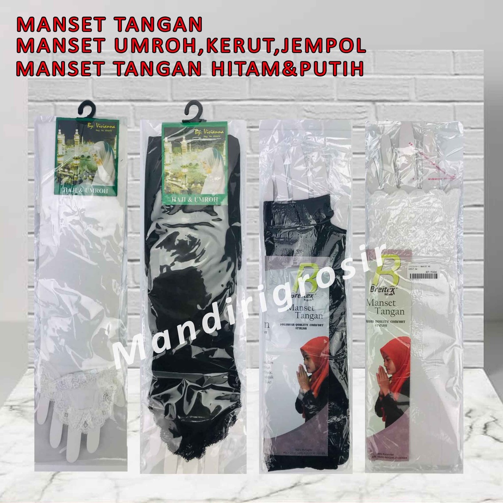 1 Pasang Manset * Manset Tangan Ms * Manset Umroh * Manset Jempol * Manset Kerut