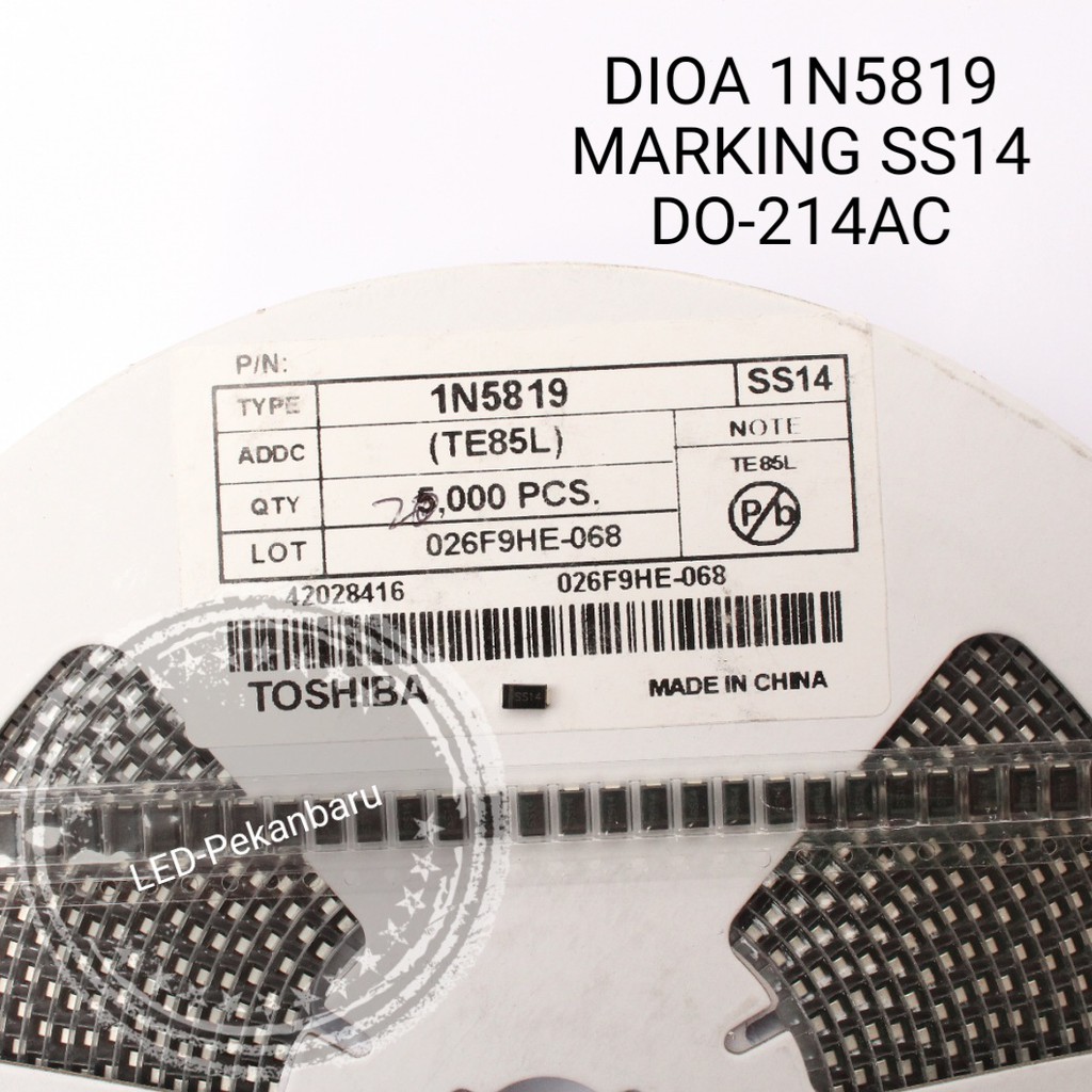 10PCS DIODA SMD SS14 DIODE 1N5819 1A 40V DO-214AC