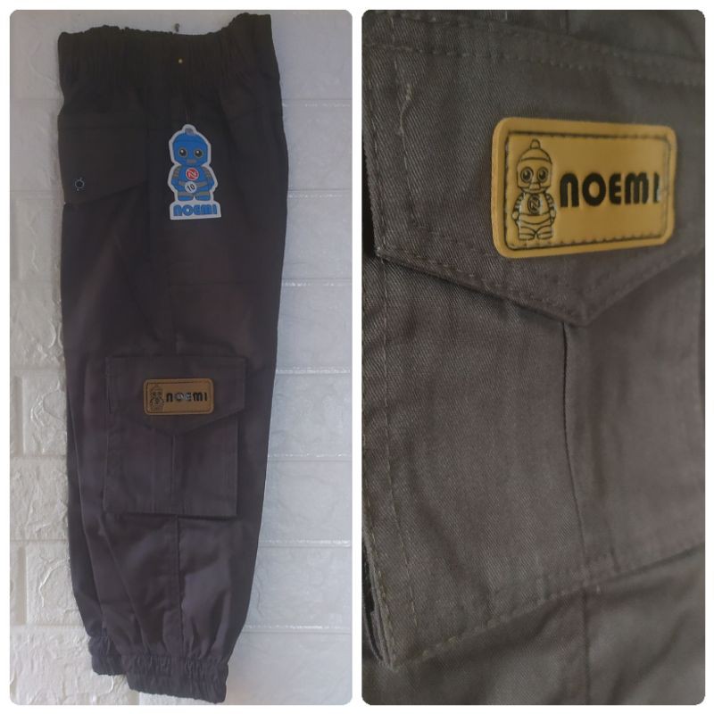 Celana Panjang Anak Laki Laki Jogger Cargo Original Noemi Usia 4 5 6 7 Tahun