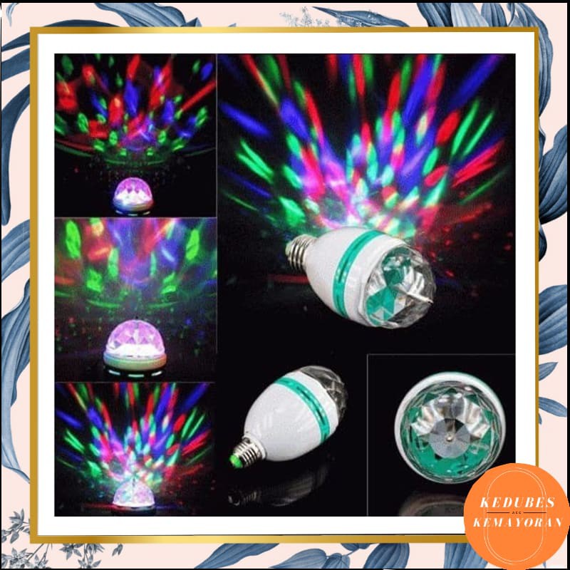 Lampu Disko Disco Full Warna Led Putar Kolour Rainbow rgb [KK]