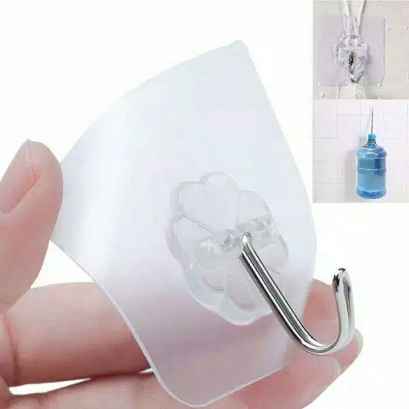 Tempelan Magic Hook Tempel Ajaib Kait Tempel Kamar Mandi / Gantungan Menghemat Ruang(6x6cm)