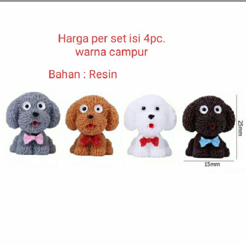 Miniatur Anjing Pudel 4pc