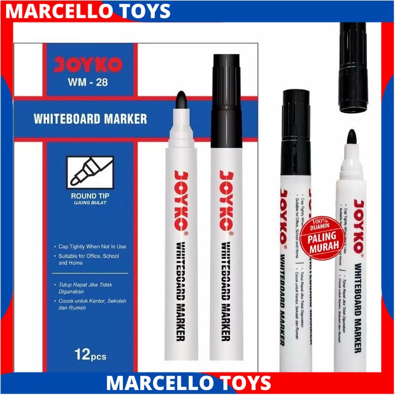 

Spidol Joyko WM-28 HITAM (1 PCS) PROMOSI MURAH