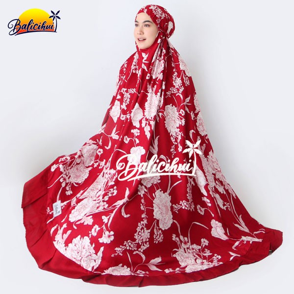 Balicihui Mukena Alina Maroon 2 Mukena Bali Dewasa by Balicihui