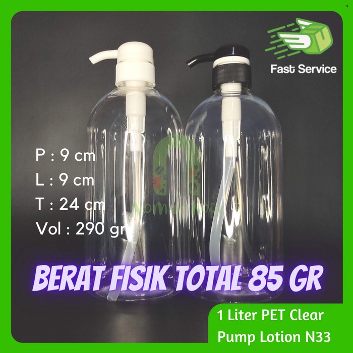 

MURAH Botol Pump 1000ml Sabun Botol 1 Liter Dispenser Sabun Hand Sanitizer - Hitam