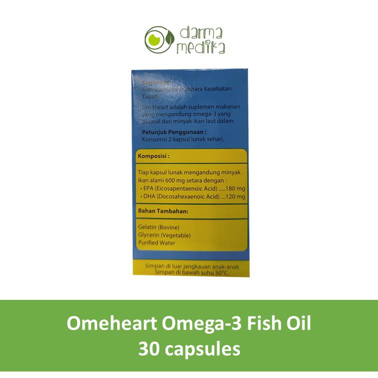 Omeheart Om3heart Fish Oil Minyak Ikan 30 capsules