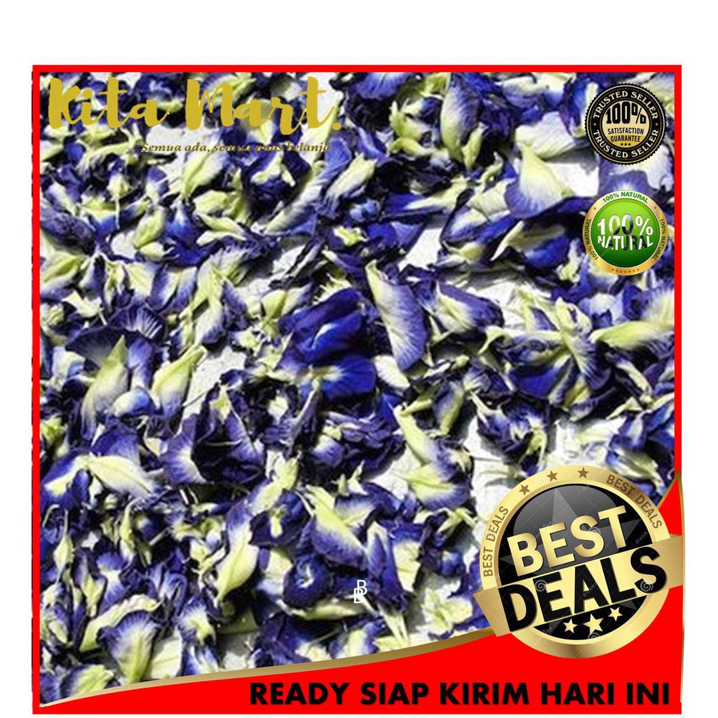 

Bunga telang kering, teh telang,dry, butterfly pea, pewarna biru alami