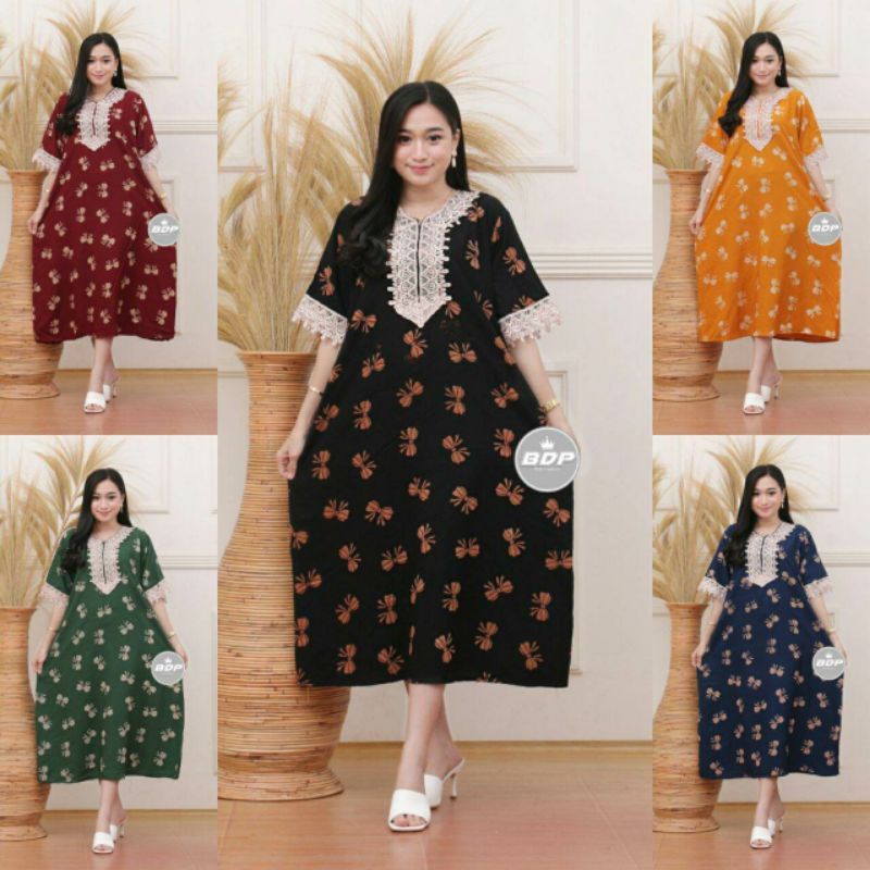 Daster Renda Arabia zeema Motif ld 110 | Daster renda panjang selutut