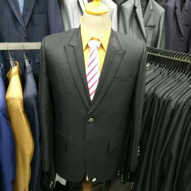 jas pria 1 stel bahan semi  woll