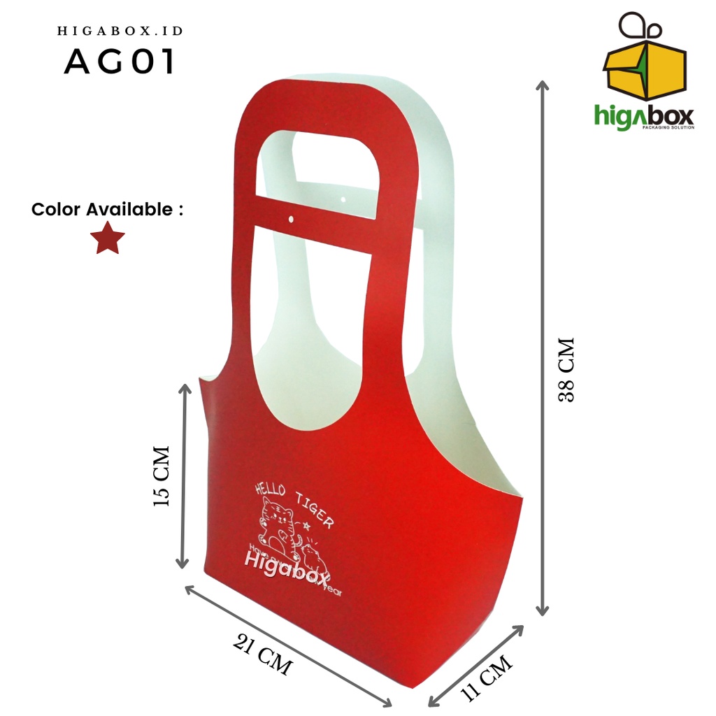 

Paper bag Bunga 21 x 11 x 38 cm Kotak Bucket Bunga I AG01