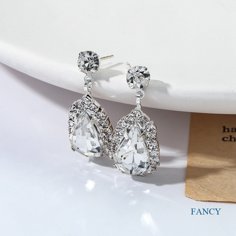 Anting Giwang Gaya Retro Dengan Kristal + Berlian Imitasi + Rumbai Untuk Wanita