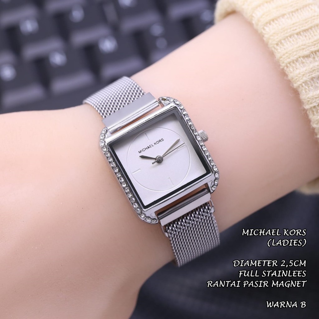 JAM TANGAN WANITA FASHION RANTAI PASIR MAGNET BODY SEGI DIAMOND