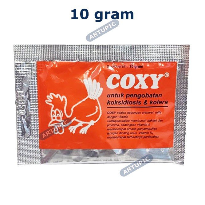 Coxy 10 gram Obat Koksi Bakteri Berak Darah Merah Hijau Koksidiosis Kolera Unggas Ayam