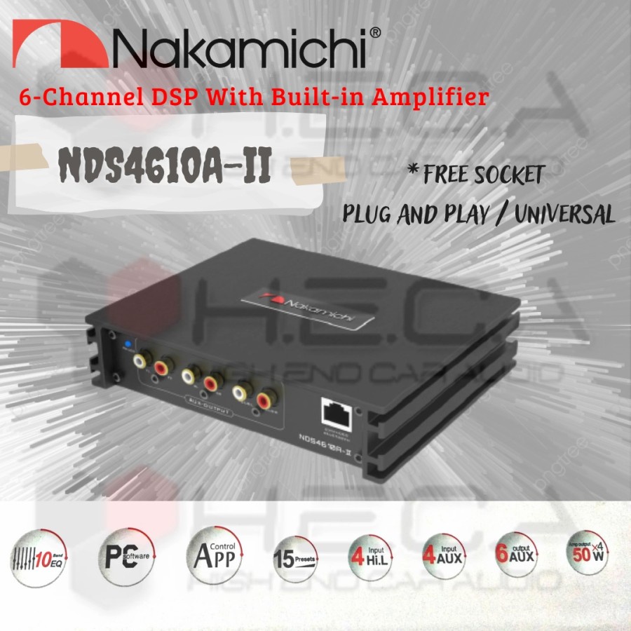 Nakamichi NDS-4610A-II Processor DSP EQ Power Amplifier 6Ch Prosesor NDS4610A-II
