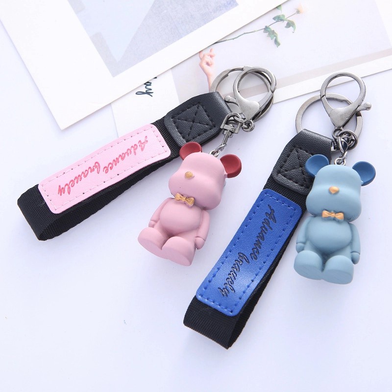 Gantungan Kunci Teddy Bear Murah Popobe Kado Unik Keychain Kaws Murah