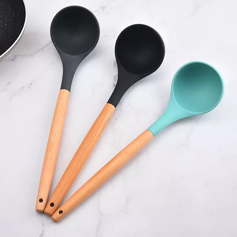 silicone soup ladle colorful varian / sendok masak sayur sop spatula sutil