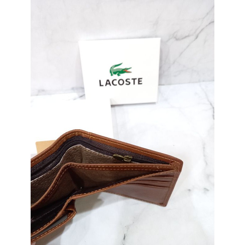 Dompet kulit lacoste.Dompet kulit pria import lacoste lct 001