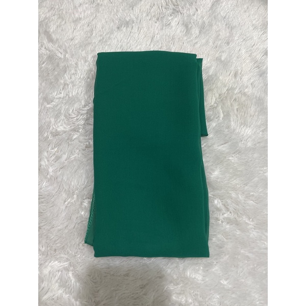 selendang sifon cref warna buah naga-Hijau toska