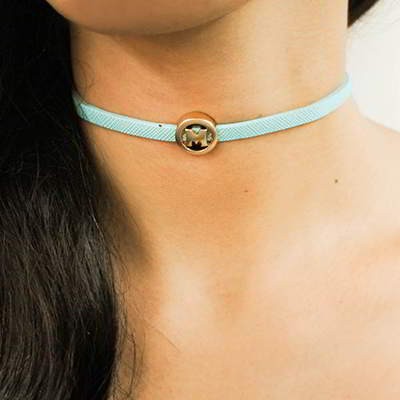 Kalung Fashion Choker Letter M Simple  0ABB7E