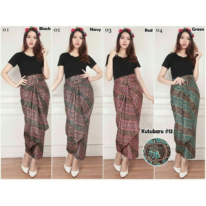 DRESS BATIK Rok Kutubaru #13 Rok Lilit Batik Wanita Murah Lamaran Kondangan A122  IWAZAH OFFICE