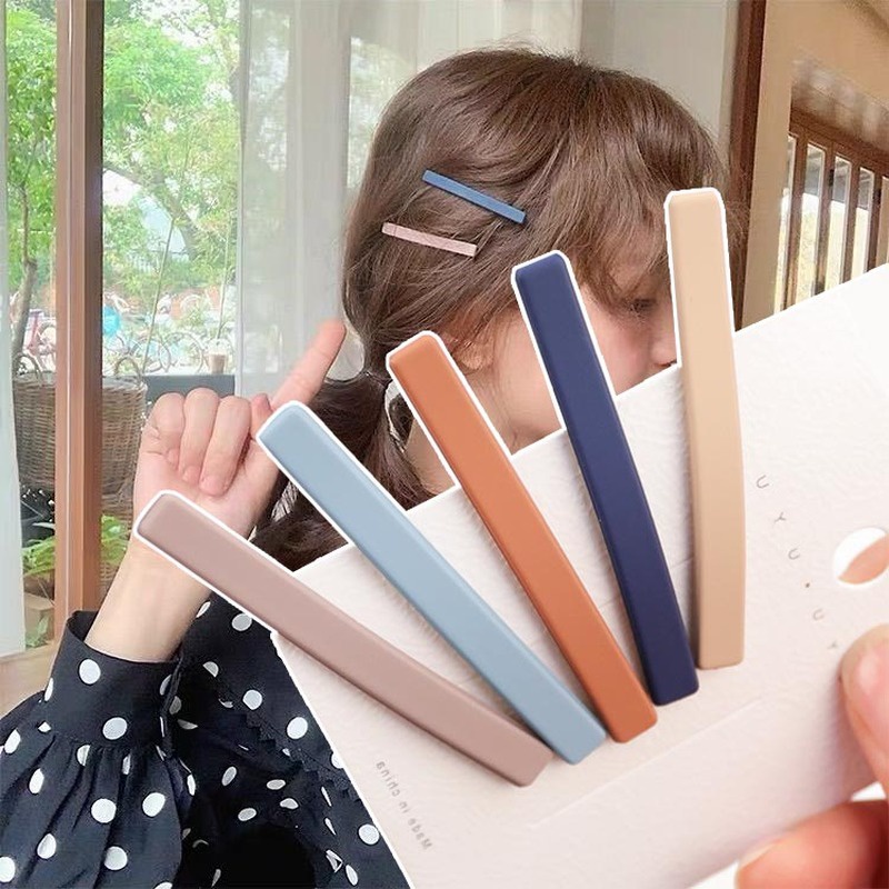 10 Colors Morandi Color Hairpin Female Word Clip Bangs Clip Color Hairpin Headdress